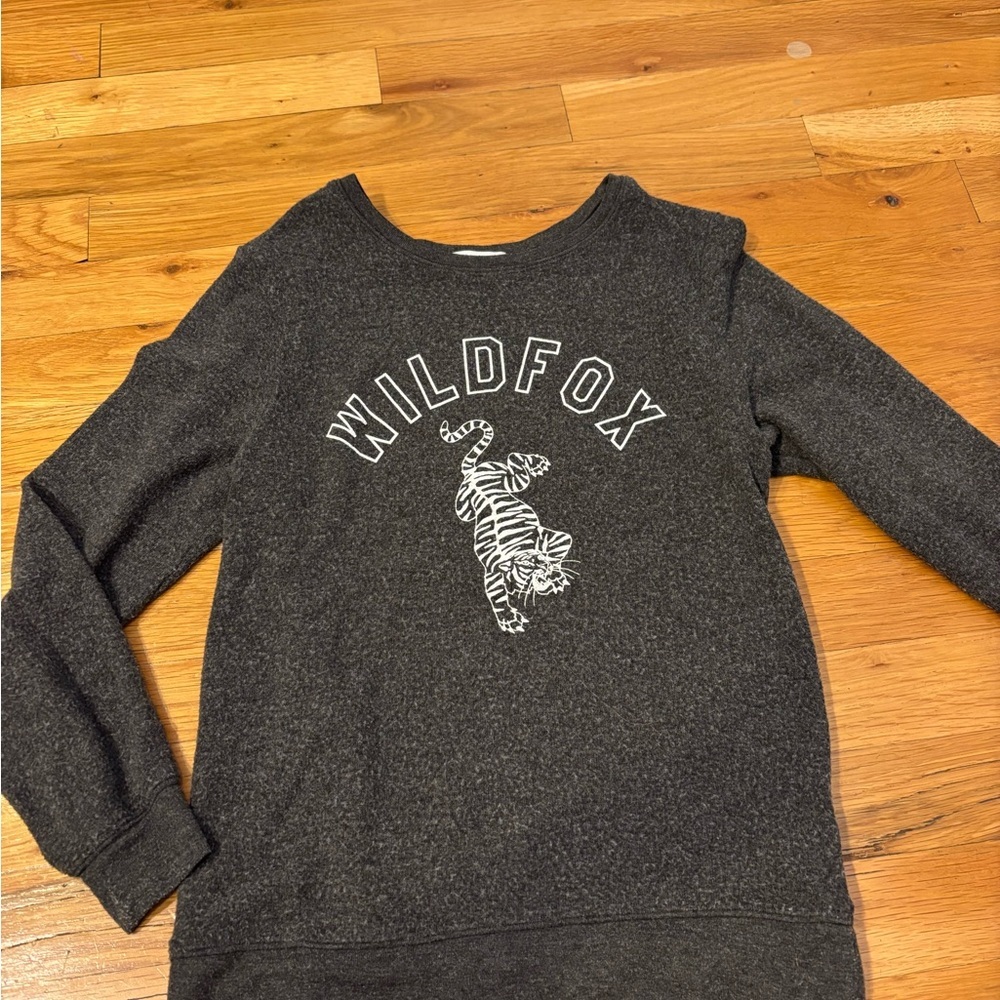 Wildfox Girls Black Graphic Sweatshirt Size M